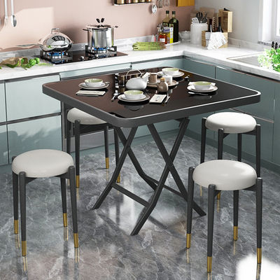 Outdoor Table Metal Tempered Glass Square Round Folding Foldable Coffee Dining Table