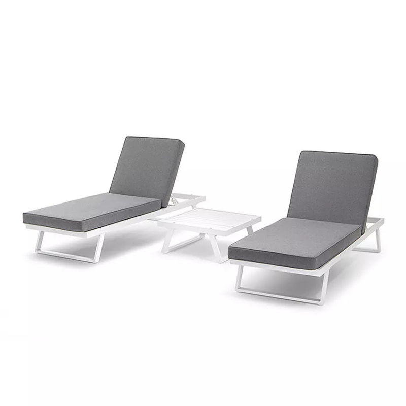 Modern Aluminum Frame Patio Furniture Sun Lounger for Garden Sofa Sectional Lounge Set