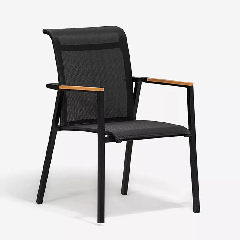 Stackable Chairs and Extendable Table AJUNION Aluminum Dining Set for Patio or Garden