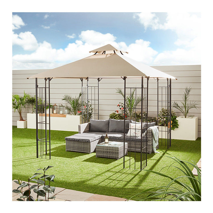 Polyester Fabric D300 x W300 x H280cm Grill Gazebo Replacement Canopy for Patio Shelter