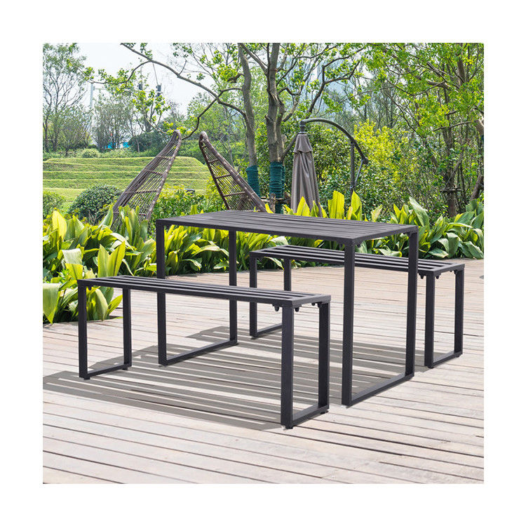 AJUNION Outdoor Furniture Set for Leisure Facilities Dining Tables Benches and Gardens