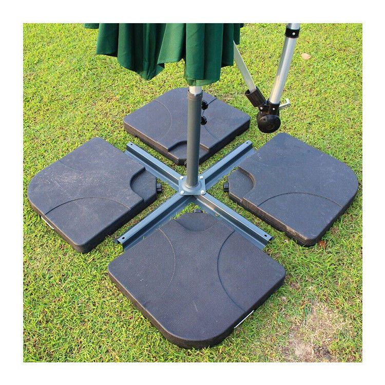 Modern Design 50L x 50W x 7.5Hcm Plastic Umbrella Base Stand with Water or Sand Filled