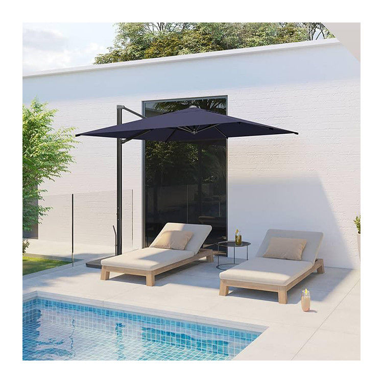 AJUNION 10ft Aluminum Luxury Patio Umbrella Auto Tilt Waterproof Parasol for Outdoor