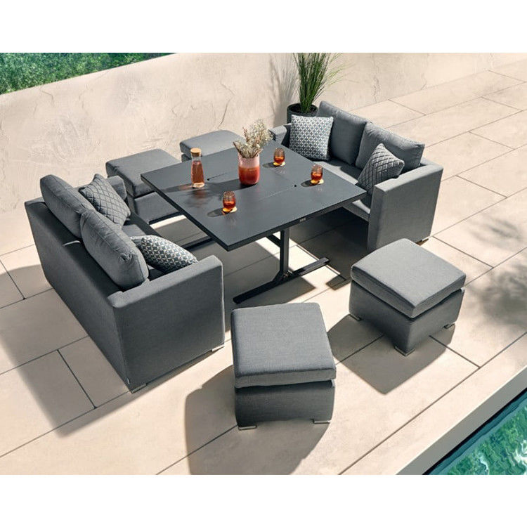 Modern Design Garden Furniture Sofa Set with Firepit Table Table Size W126 x D126 x H71cm