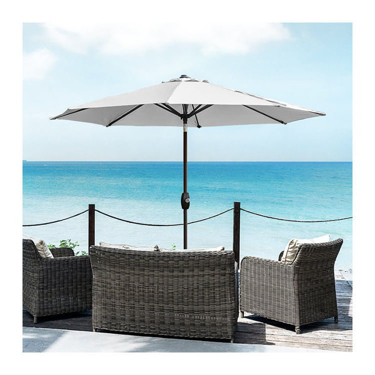 Waterproof AJUNION 9ft Outdoor Offset Umbrella for Cafe and Patio in Modern Style