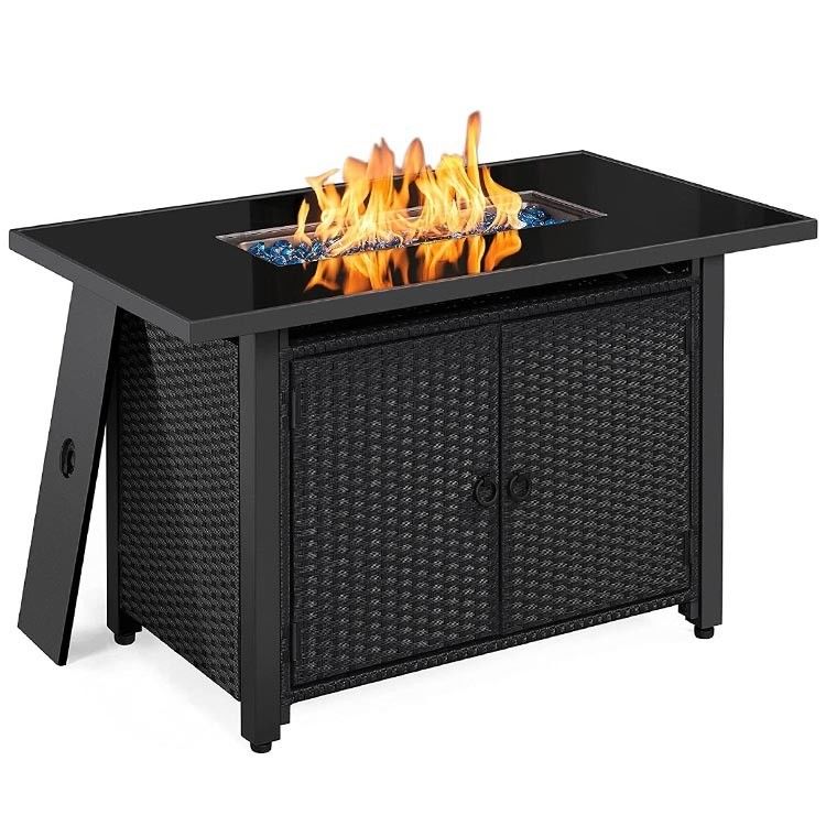 Customer Size Modern Outdoor Patio Portable Fireplace Table Top Gas Smokeless Fire Pit