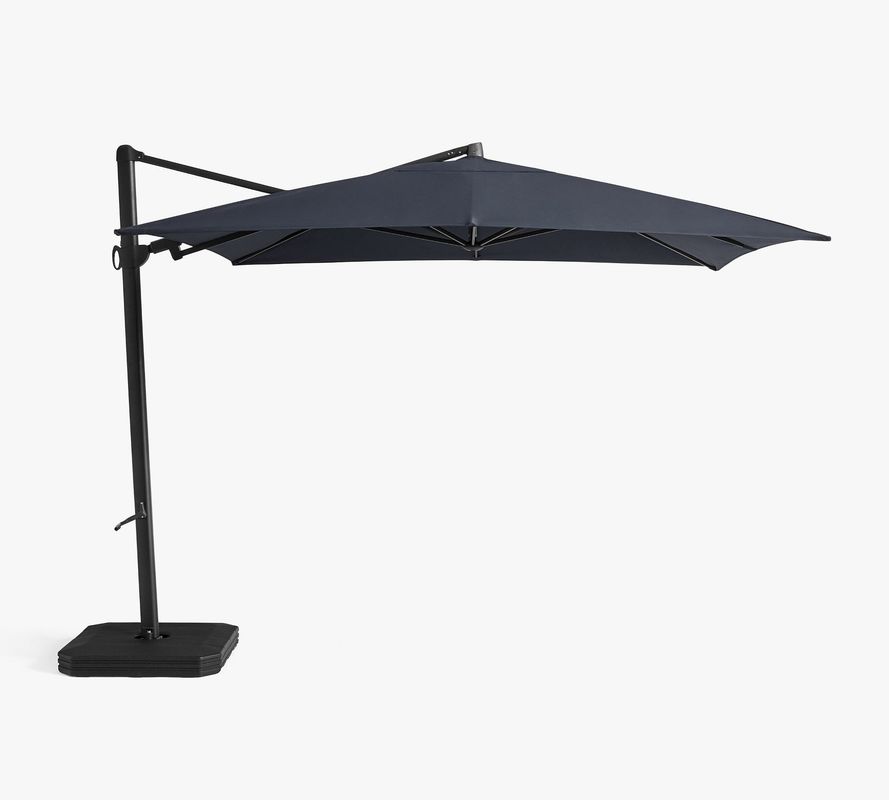 Waterproof Outdoor Umbrella AJUNION Large Size Aluminum Cantilever Umbrella with Base