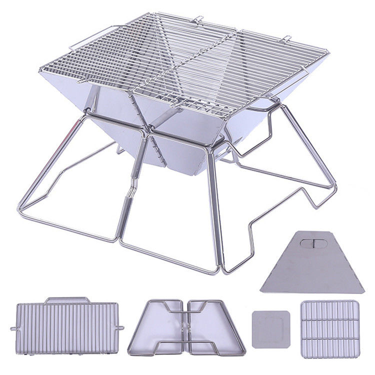 Folding Portable Camping Charcoal Barbecue Bbq Grill for Outdoor Hiking Picnic and BBQ