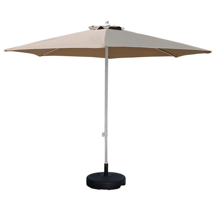 Camping Round Aluminum Center Pole Umbrella for Outdoor Restaurant Cafe Hotel Garden Beach