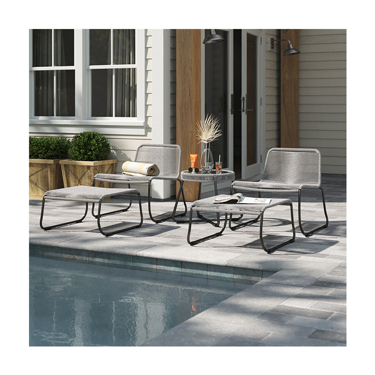 Minimalist Design Garden Set 2 Seating Outdoor Furniture Lounge Set for Poolside Garden