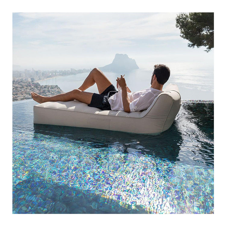 Outdoor Pool Lounger with Water Bed Bean Bag Sofa Air Bed 160cm L x 90cm W Durable