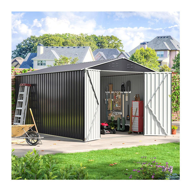 Waterproof 8 x 12 FT Metal Garden Shed with 4 Vents and Durable Design from AJUNION