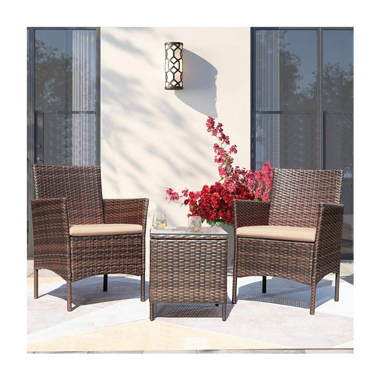 Leisure Outdoor AJUNION PE Rattan Patio Furniture Set for Balcony Poolside Garden