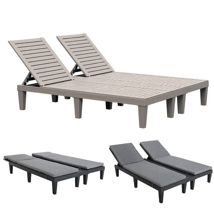 Plastic Stackable Adjustable Sun Lounger Chair for Outdoor Beach Patio Hotel Swimming Pool