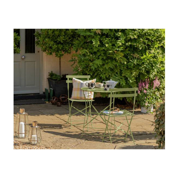 Stylish Metal Steel Garden Set for Patio Garden Cottage W80xD68xH82cm Outdoor Bistro Set