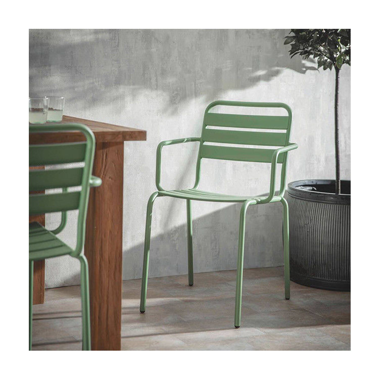 Modern Design AJUNION Metal Steel Garden Seating Armchairs in H85 x W52 x D47cm Size