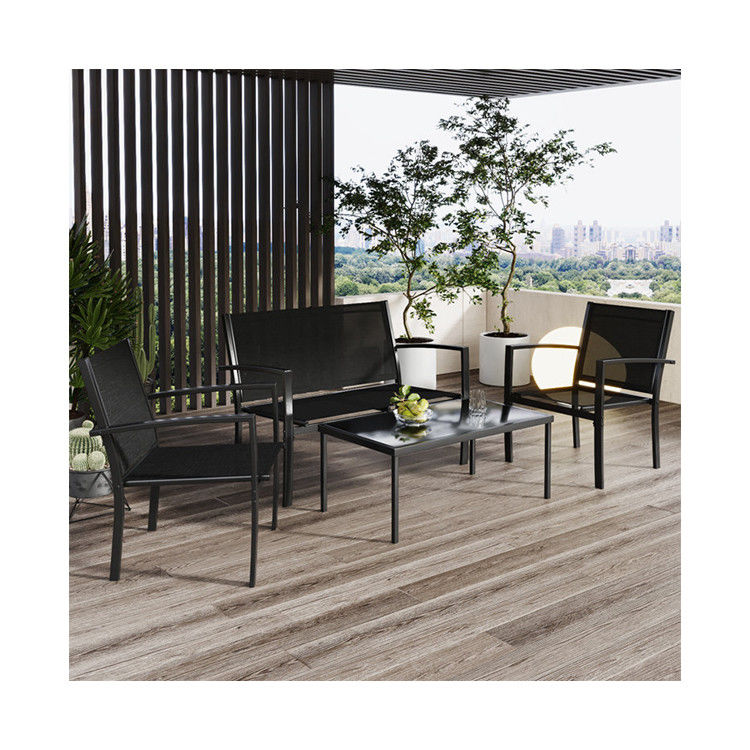 Product Weight 50.66 lb. Modern Steel Garden Furniture Set for Outdoor Entertaining