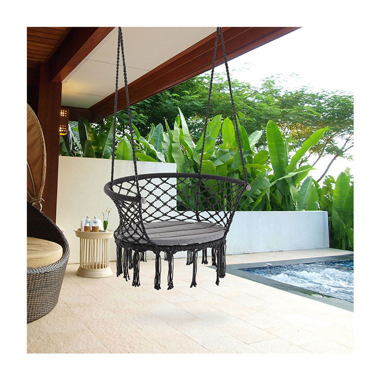 Outdoor Furniture Macrame Cotton Rope Hammock Chair Swings for Indoor and Outdoor