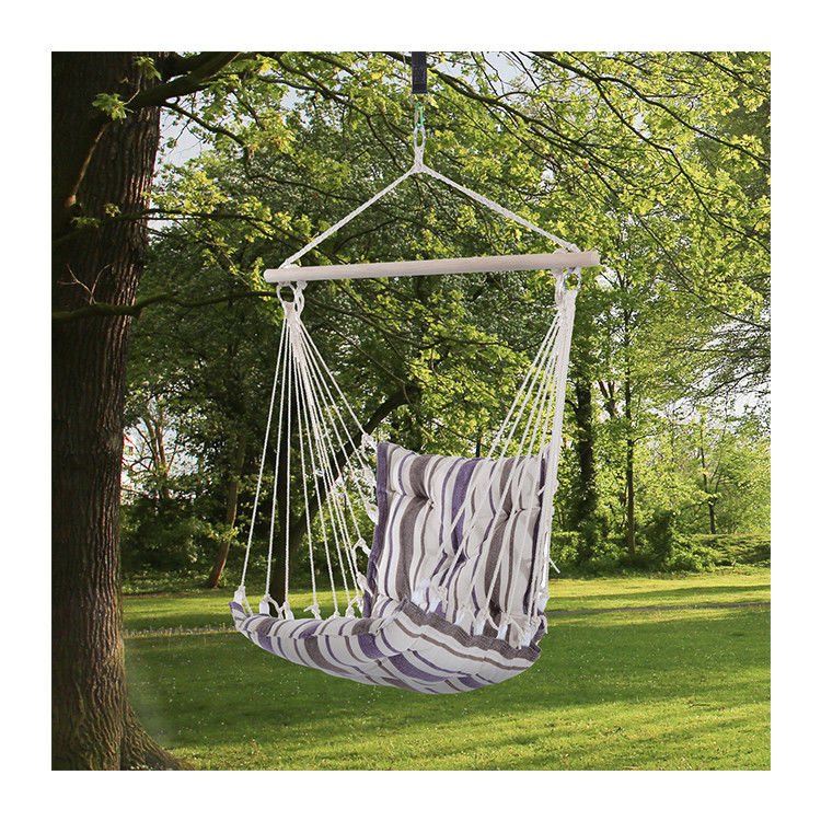 3.1kg AJUNION Outdoor Swing Hammock Seat Modern Style Hanging Cotton Rope Swing Chair