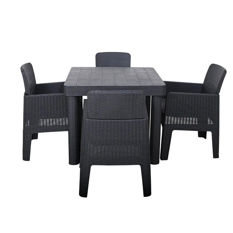 Logo None or Custom Logo Nordic Outdoor Stackable Plastic Dinning Table and Chair Set