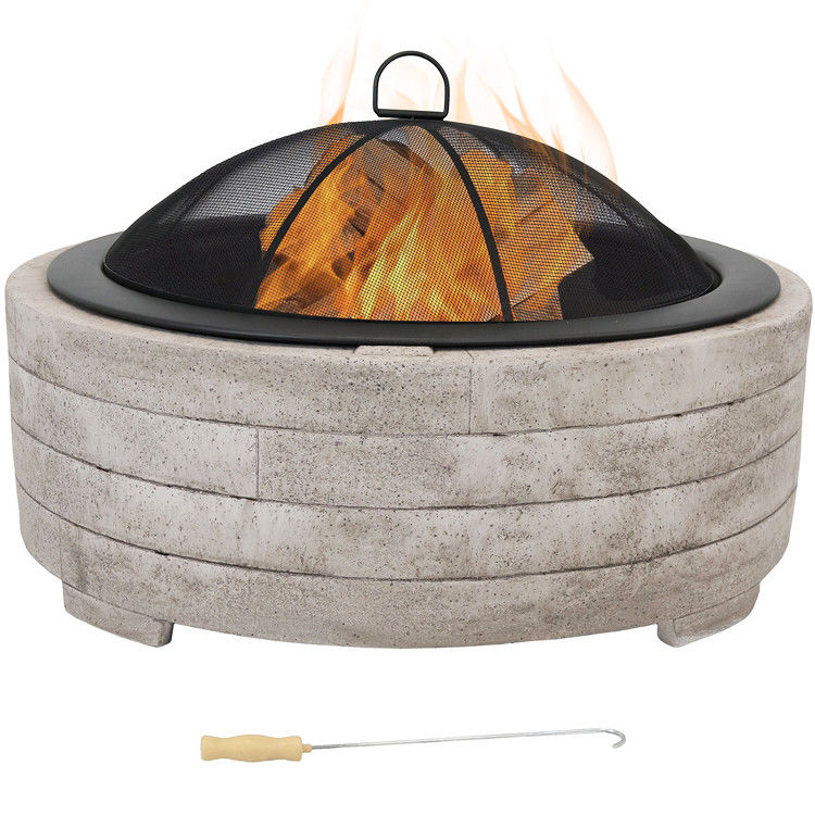 Charcoal Barbecue Grill Fire Pit Bowl for Outdoor Patio Garden Bonfire Camping Picnic
