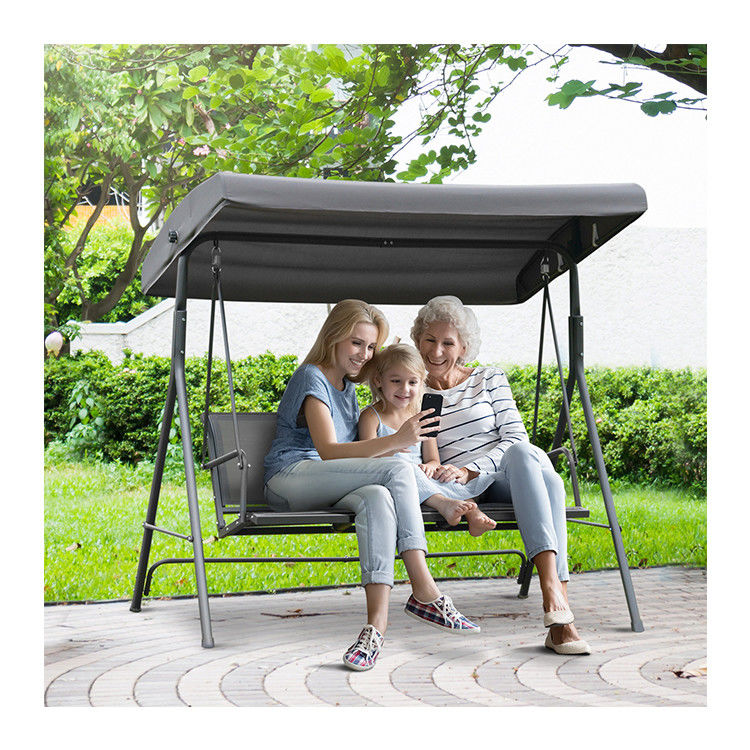 AJUNION 3 Seater Hammock Swing Chair with Canopy Transform Your Porch and Patio Space