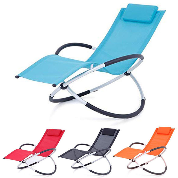 Modern Outdoor Furniture Folding Zero Gravity Rocking Chair for Patio Garden and Beach