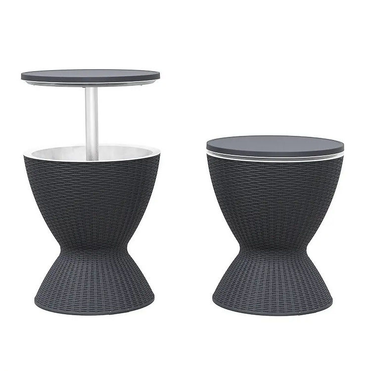 48.5*48.5*57.5cm Custom Logo Ice Cooler Lift Top Coffee Wine Beer Table for Outdoor Camping