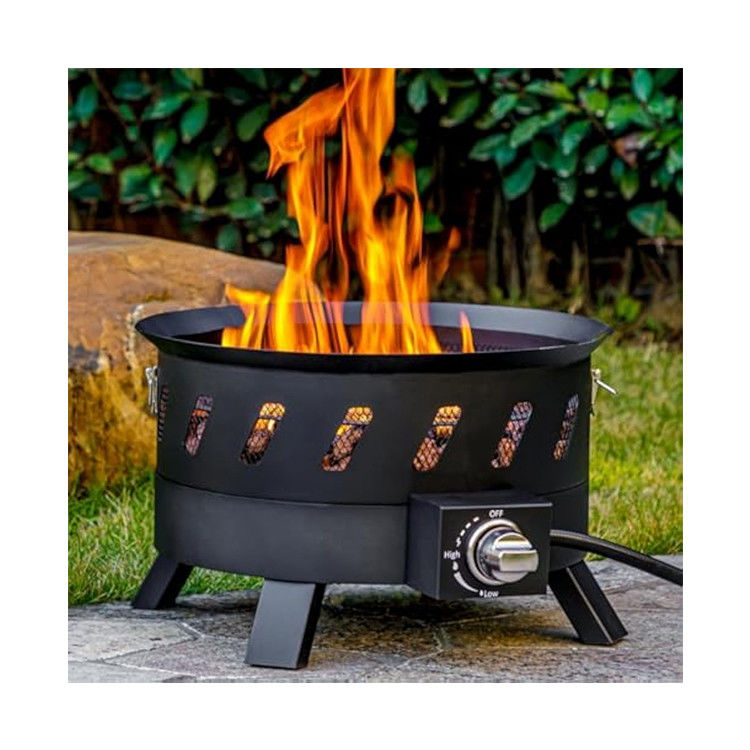 Courtyard Must-Have AJUNION 17.3 inch Portable Propane Fire Pit for Camping Outside