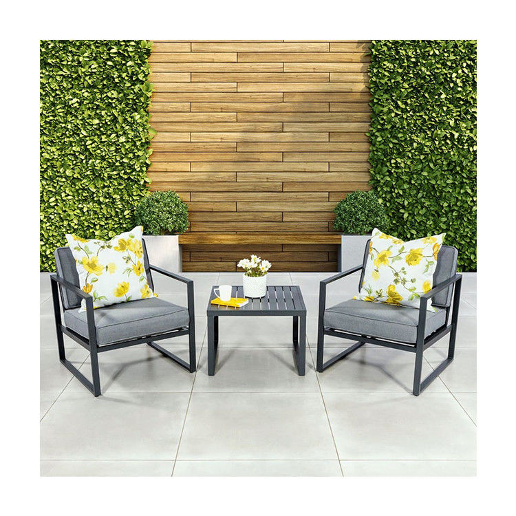 Patio Furniture Set for Outdoor Garden AJUNION Regular Aluminum Balcony Chat Set