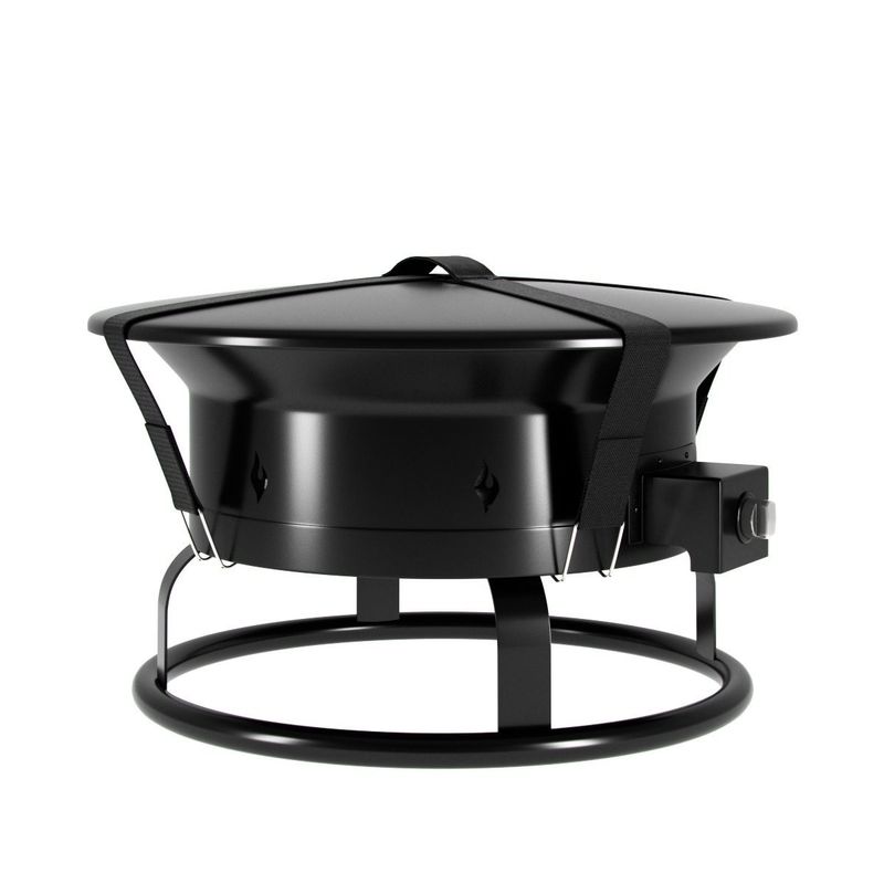 58 000 BTU Portable Propane Fire Pit Ideal for Outdoor Camping 19&quot;D x 19&quot;W x 11&quot;H