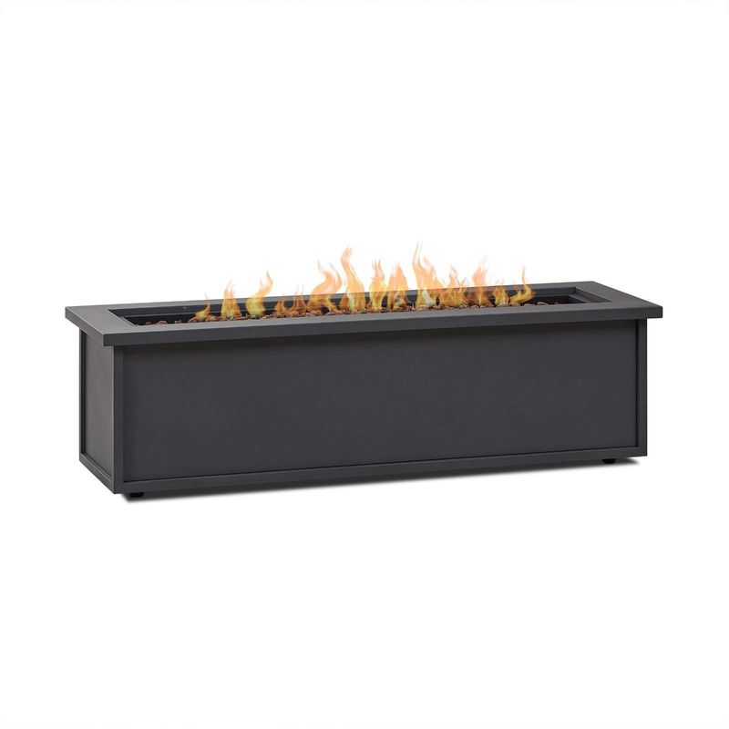 Outdoor Furniture Gas Fire Pit Table 48&quot;L x 15&quot;W x 13.5&quot;H Perfect for Outdoor Living