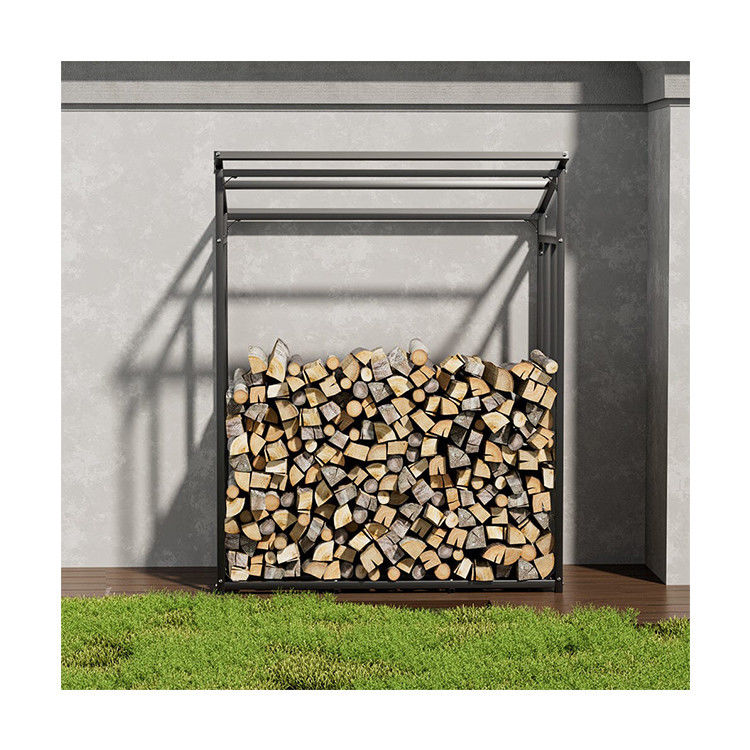 High Capacity W110 x D70 x H145cm Firewood Rack Storage Log Holder for Indoor Outdoor