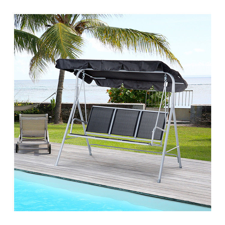 170W x 153H cm Metal Outdoor Swing Chair Garden Bench Hanging Hammock Chair Porch Swing