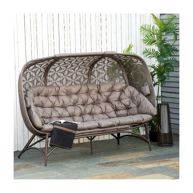 Outdoor Standing W85xL205xH142cm Garden Egg Chair with Hollow Basket Design and Modern Style