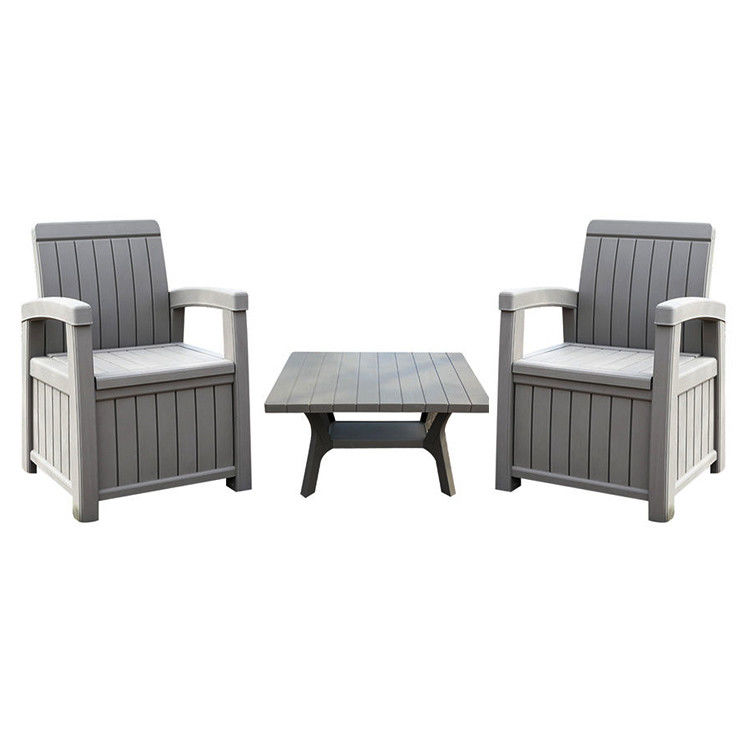 Banquet Outdoor Garden Hotel Patio Waterproof Plastic Loveseat Sofa Chair Set with Table
