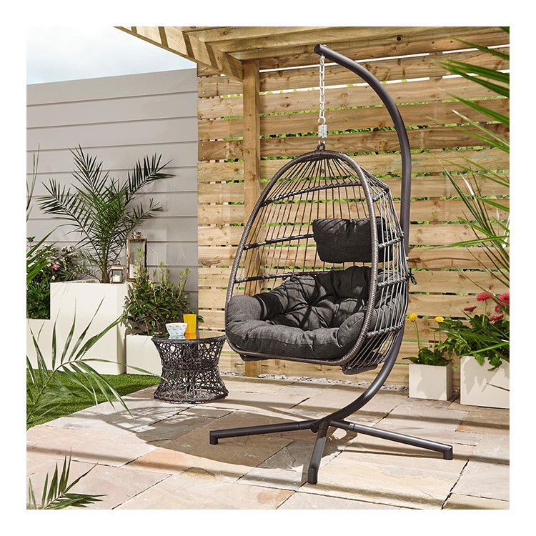 Stylish Hanging Hammock Chair for Patio Garden Cottage Courtyard or Beach Made of Metal