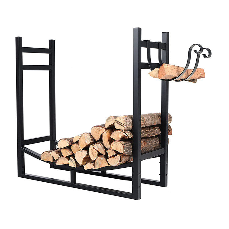 30inch Heavy Duty Firewood Rack Power Coated Steel Log Holder for Fireplace Decoration