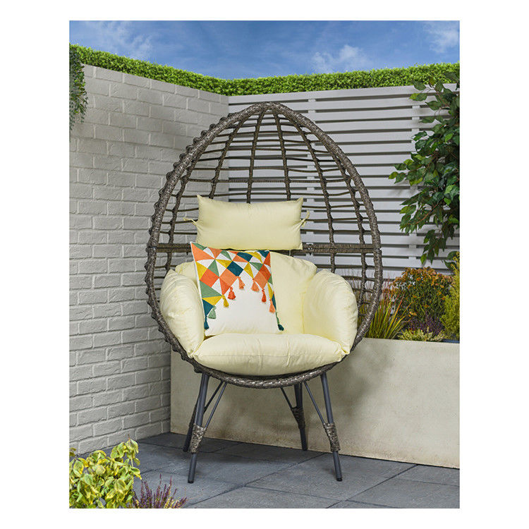 Outdoor PE Rattan Egg Chair with Cushion Enjoy Your Outdoor Space in Comfort