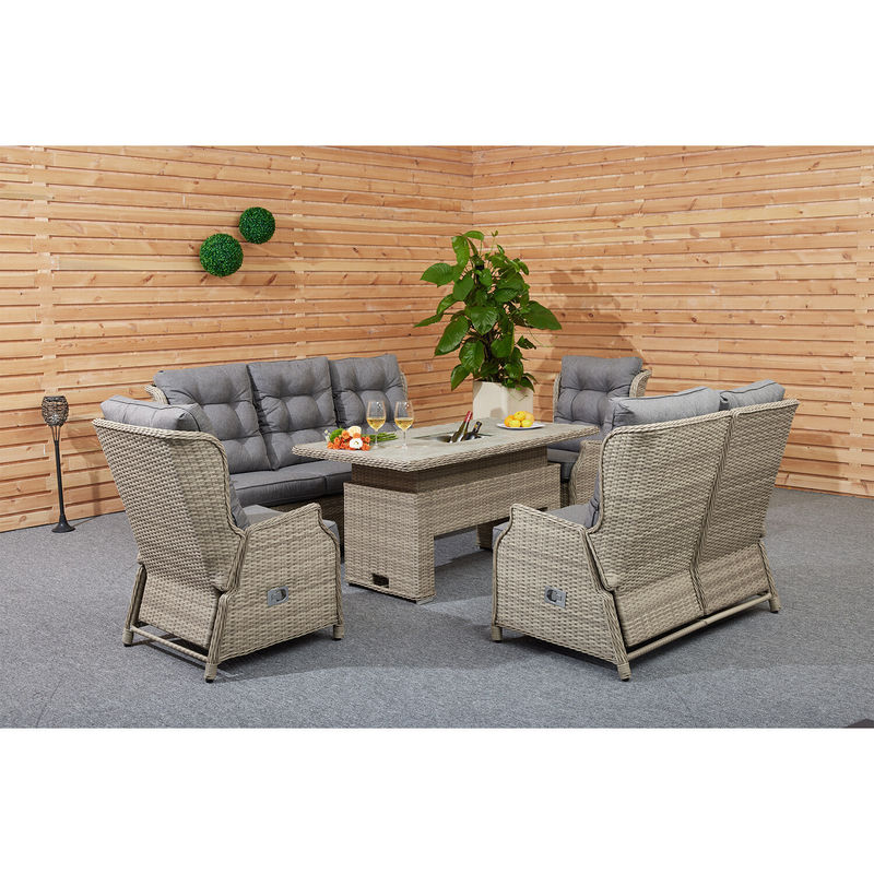 Modern and Luxurious Reclining Sofa Set for Your Garden by AJUNION Adjustable Table Height
