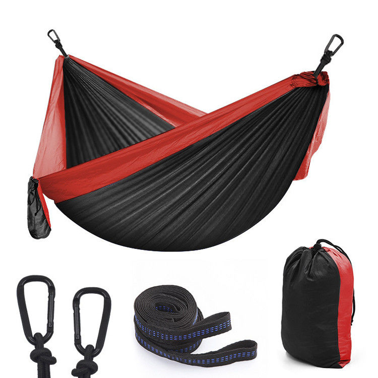 Outdoor Home Garden Portable Lightweight Folding Nylon Camping Hammocks with Accessories