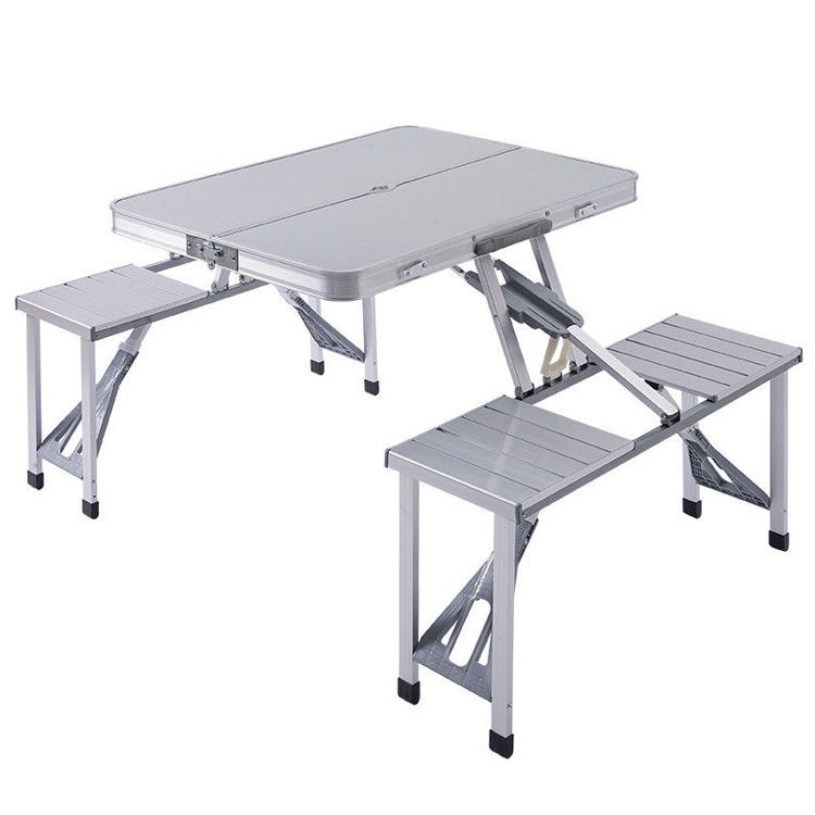 General Portable Space-saving One-piece Camping Table and Chair Set for Outdoor Travel