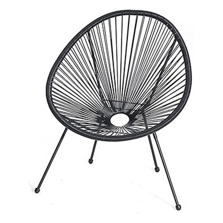 Metal Frame Plastic Rattan Wicker Acapulco Chair for Outdoor Balcony Patio Lawn Leisure