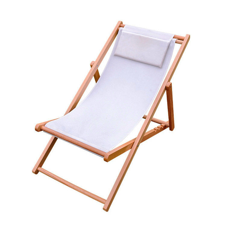 Solid Wood Folding Lounge Chair for Outdoor Garden Beach and Camping Foldable Design