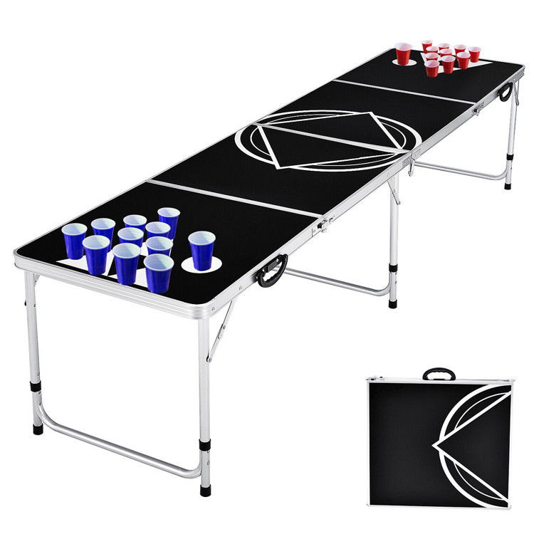 Outdoor Garden Bar Bistro Cafe Patio Party Portable Collapsible Metal Beer Pong Table
