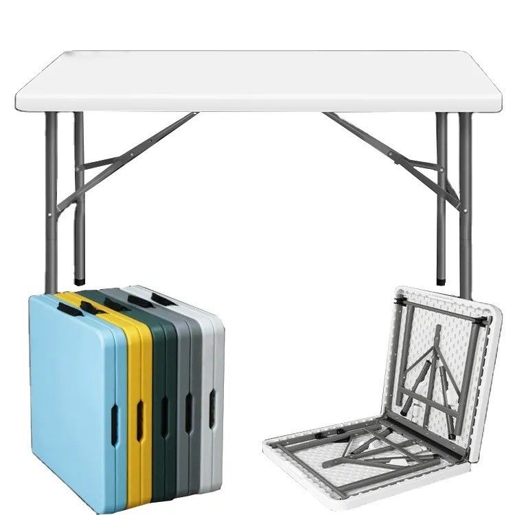 Portable HDPE Plastic Metal Adjustable Folding Table for Hotel Restaurant and Banquet