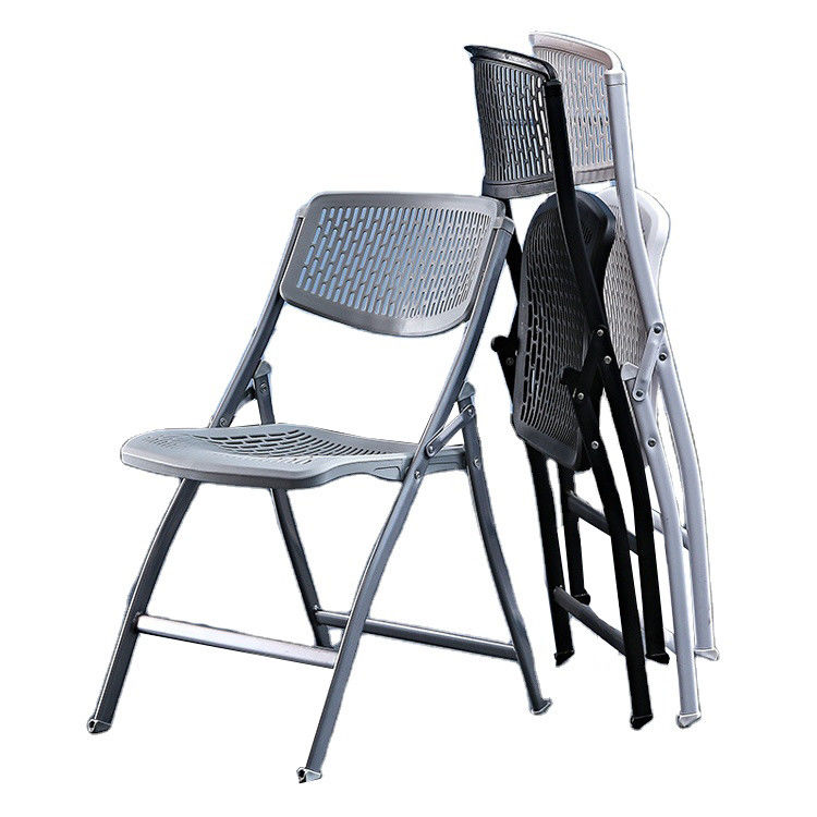Outdoor Banquet Events Plastic Metal Foldable White Black Dining Chair for Wedding Hotel